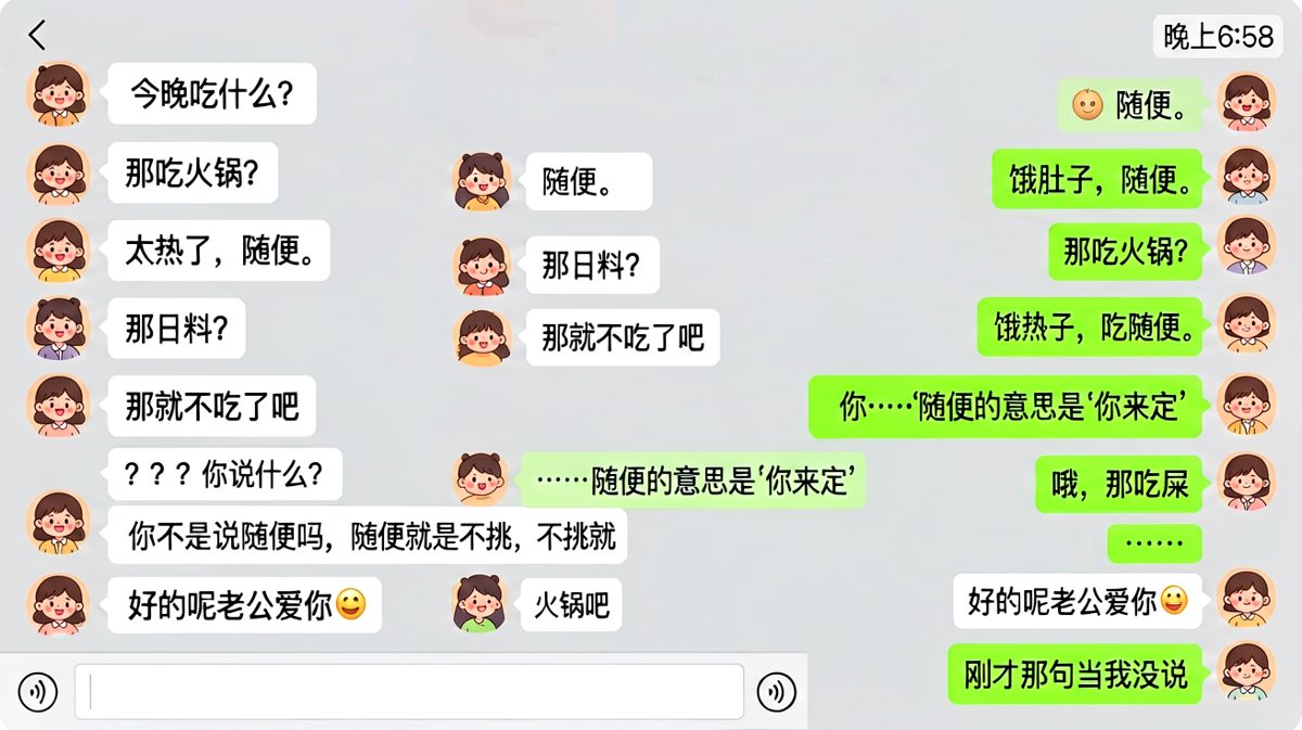 随便=你来定，这是基本常识好吗