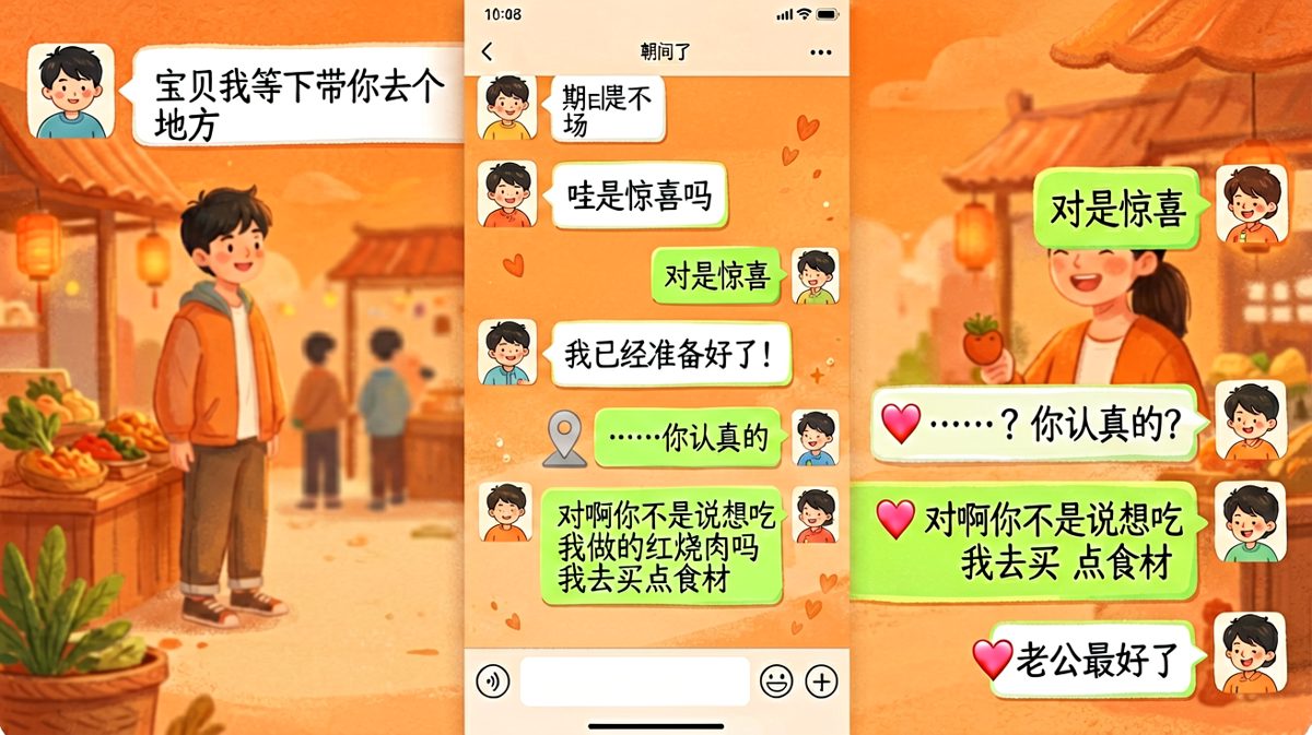 以为是浪漫约会结果是买菜，但心意超甜