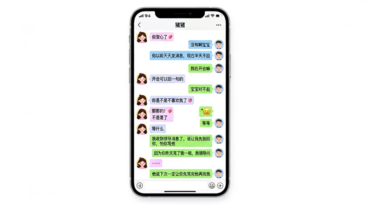 女生控诉男友变冷淡，结果男友的领导比她还急——还提前打了预防针。