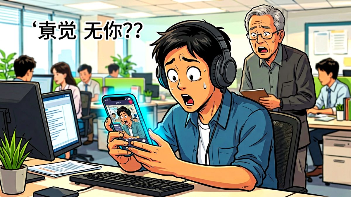 只要我划视频的速度够快，老板的影子就追不上我