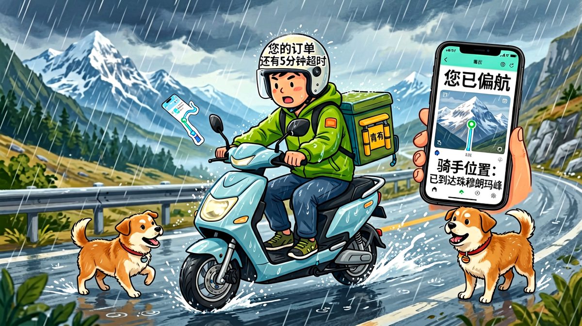 外卖小哥的极限冲刺