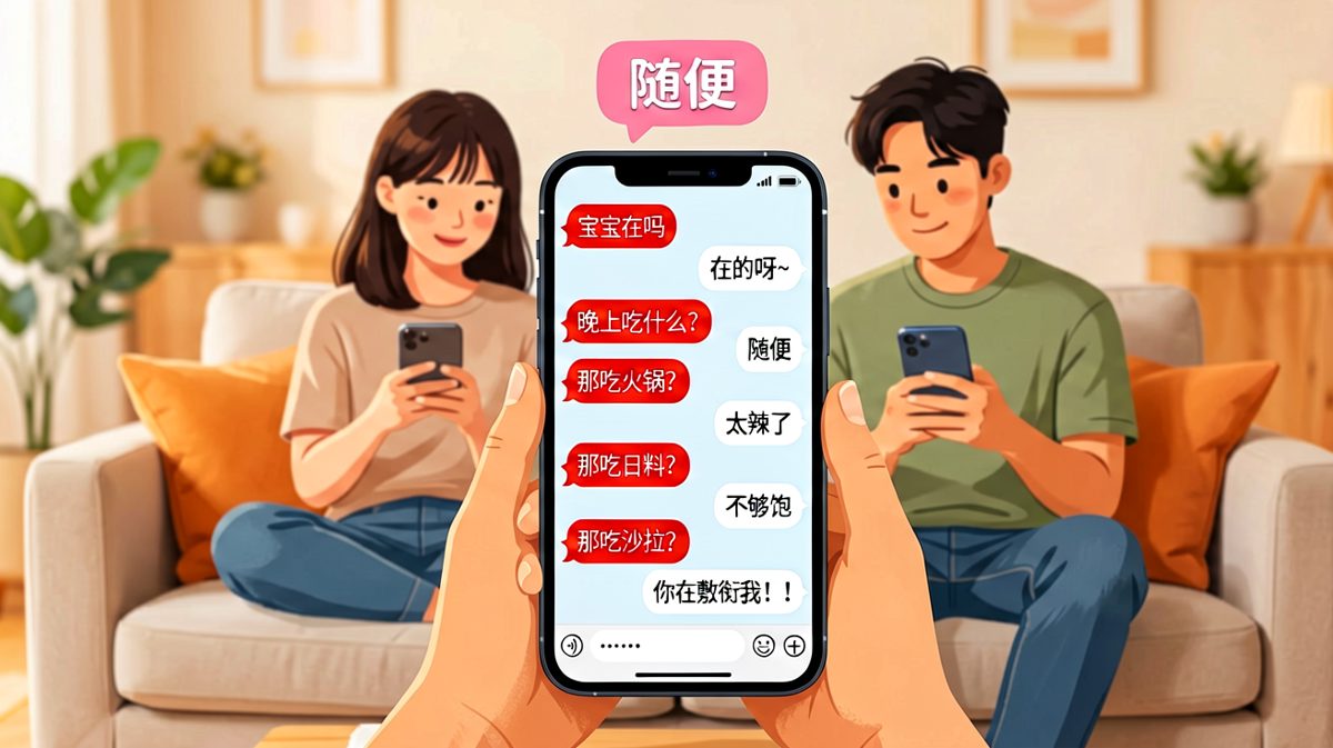 「随便」二字，是情侣间最危险的语言陷阱，男生步步惊心，女生步步紧逼。