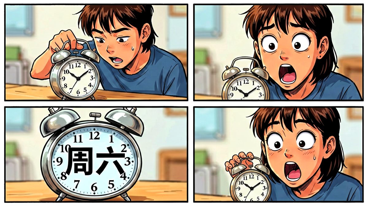 看到「周六」两个字后彻底懵了