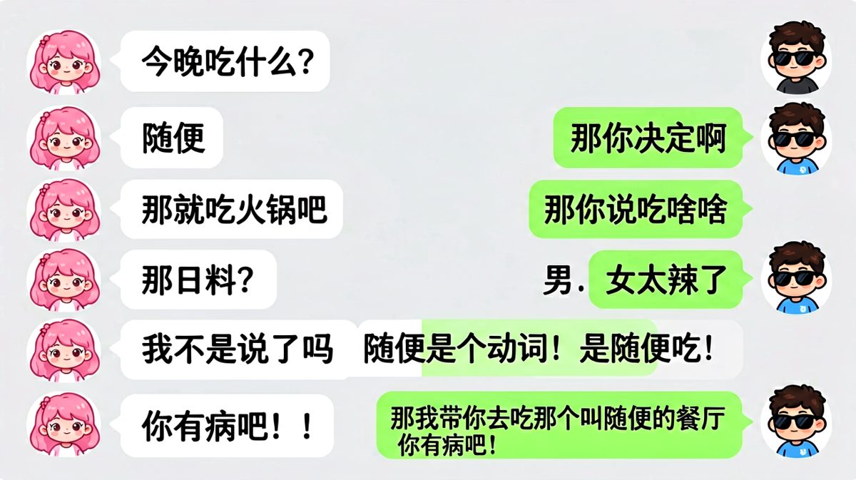 随便这两个字永远是个送命题