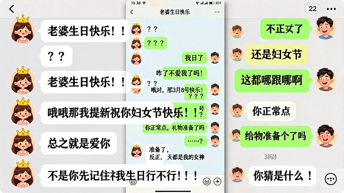记错日子还能圆回来的只有你了