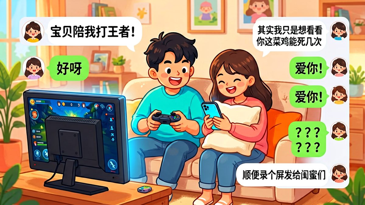 陪你打游戏只是顺便直播你的黑历史，这波操作绝了