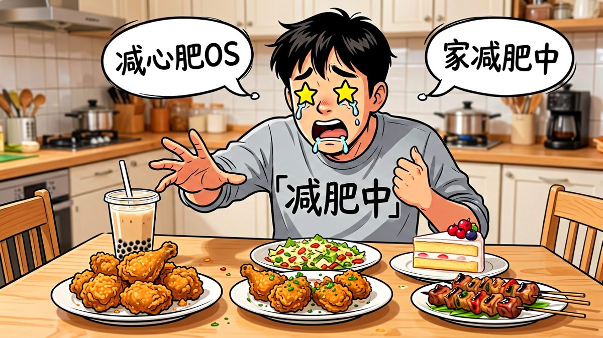 中午路过餐桌，理智与食欲开始搏斗。