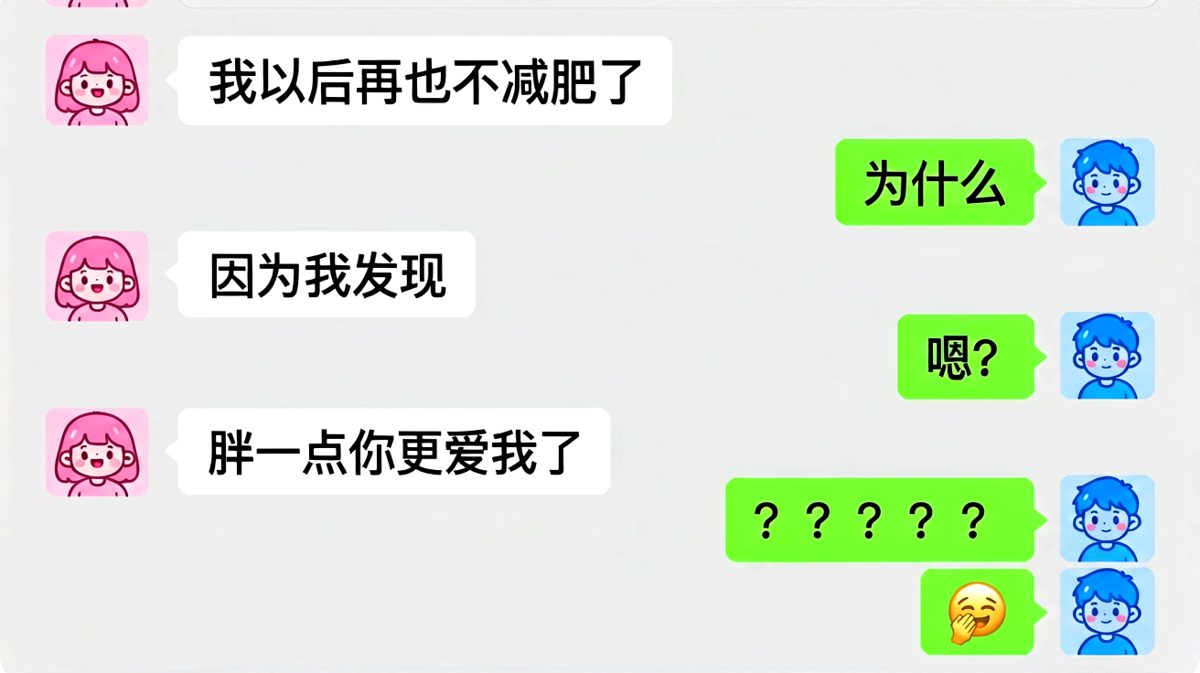 女生用歪理表白让男友无言以对