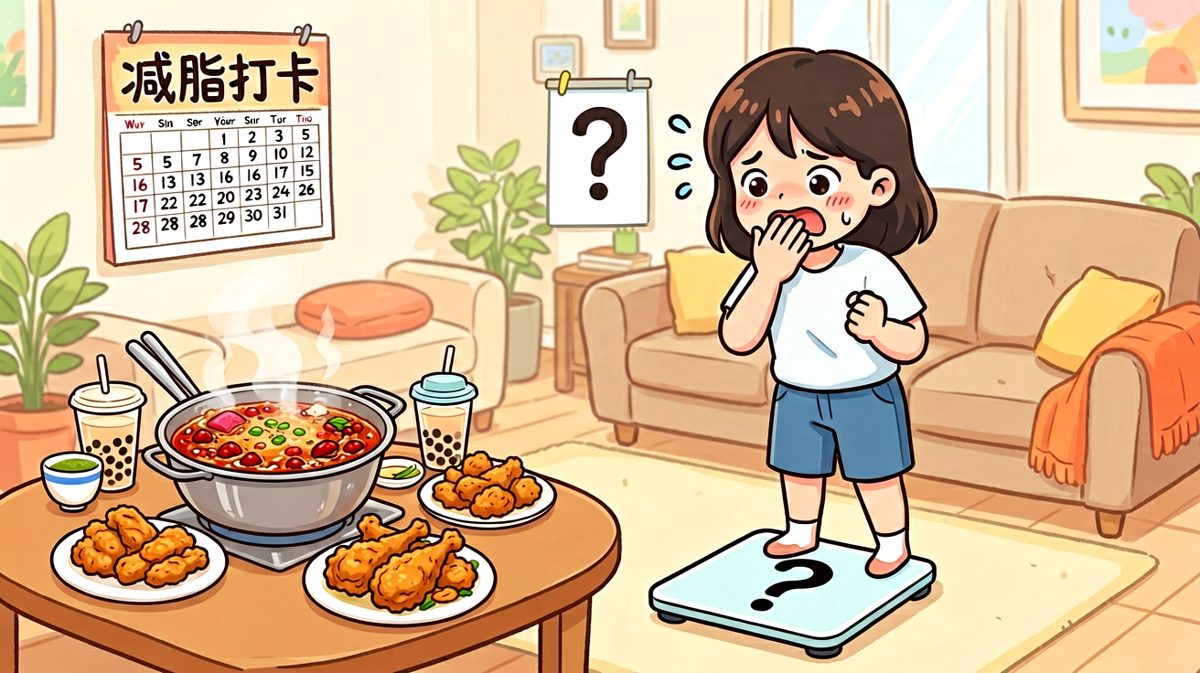 减肥flag：第1天，坚定；第3天：这锅我先吃了
