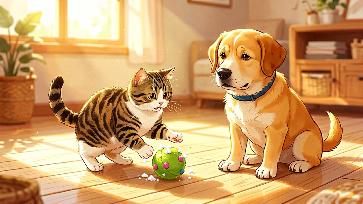 猫：这球现在是本喵的了，不服憋着。
