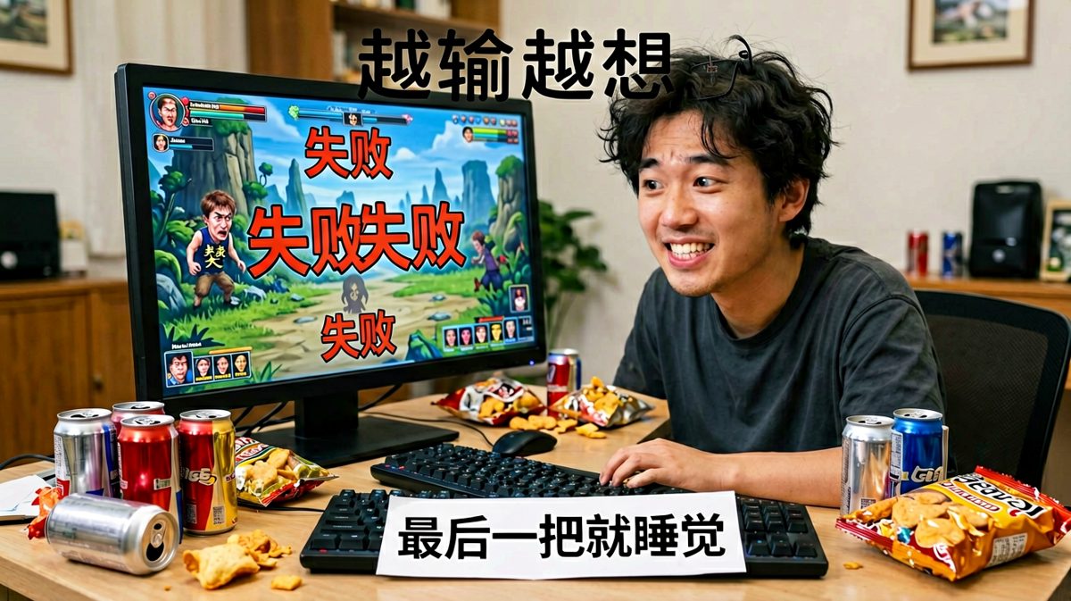 游戏连跪后嘴硬说最后一把，经典上头玩家真实写照。