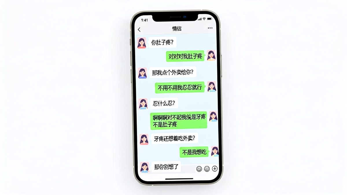 男生装肚子疼想点外卖，结果偷鸡不成蚀把米