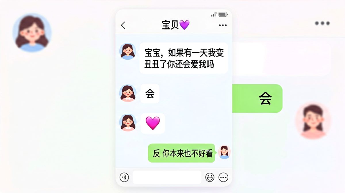女生小心翼翼试探爱情，男生一句话把天聊死