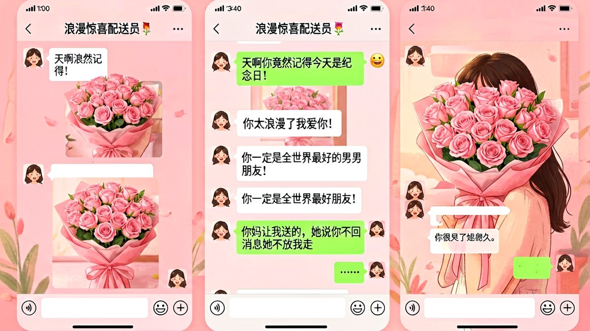 以为男友浪漫满分，结果是老妈远程指挥