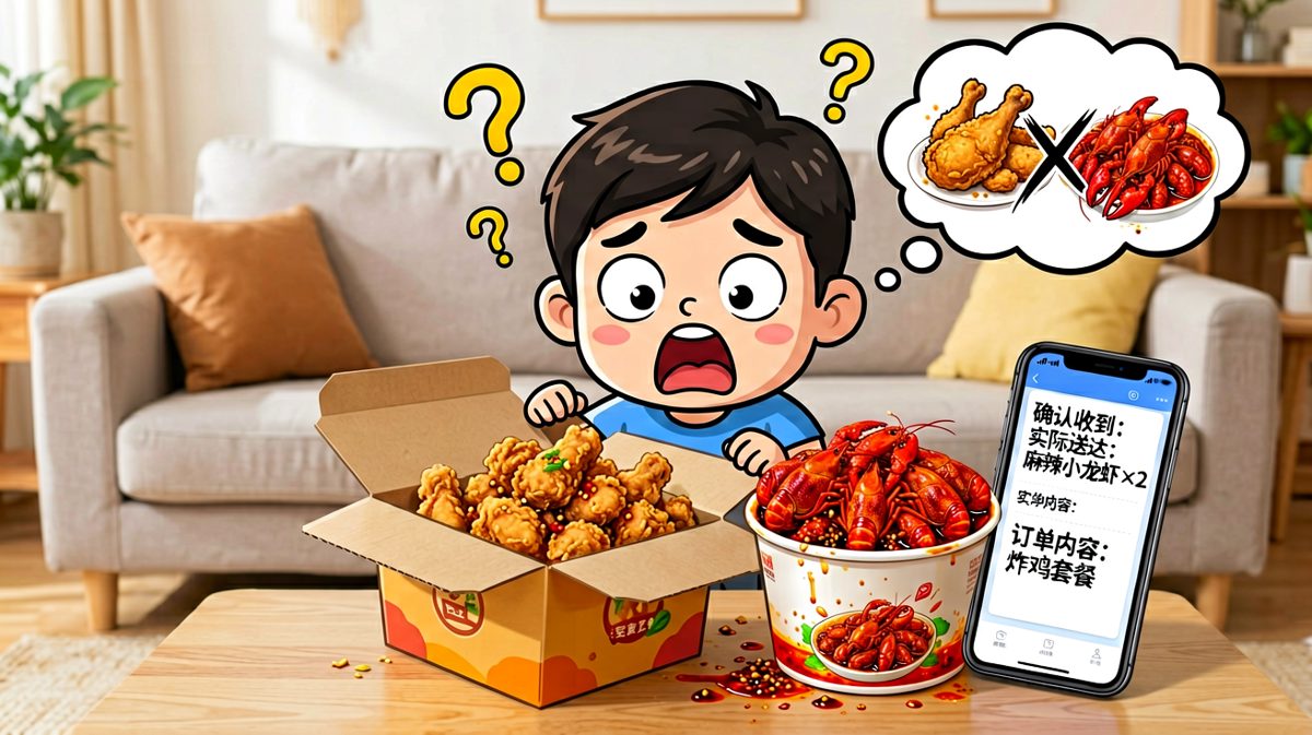 打开外卖才发现——送错货了？！