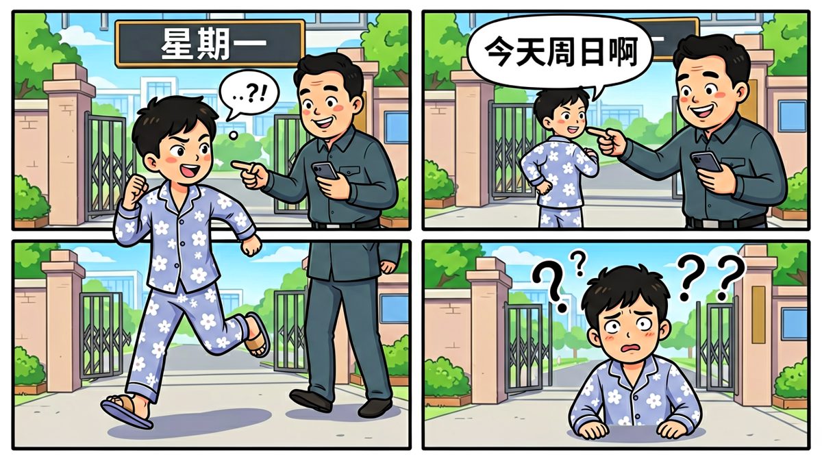 白忙活了…今天是周日
