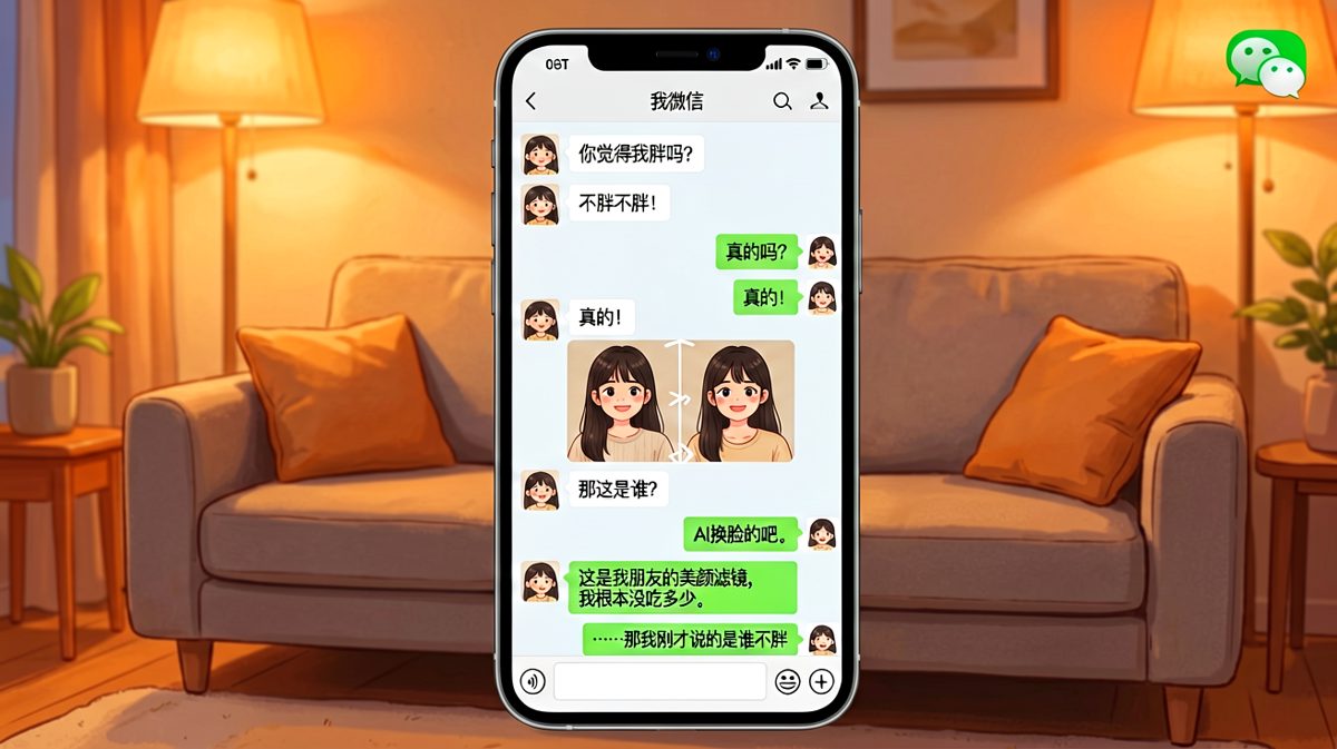求生欲测试翻车现场：他说AI换脸，她说那是美颜