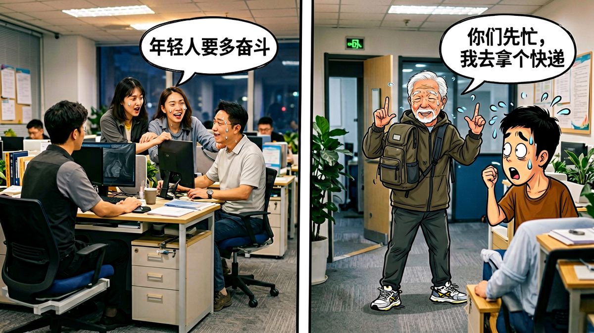 老板：年轻人要多奋斗！三分钟后：我去拿个快递（一溜烟跑了）