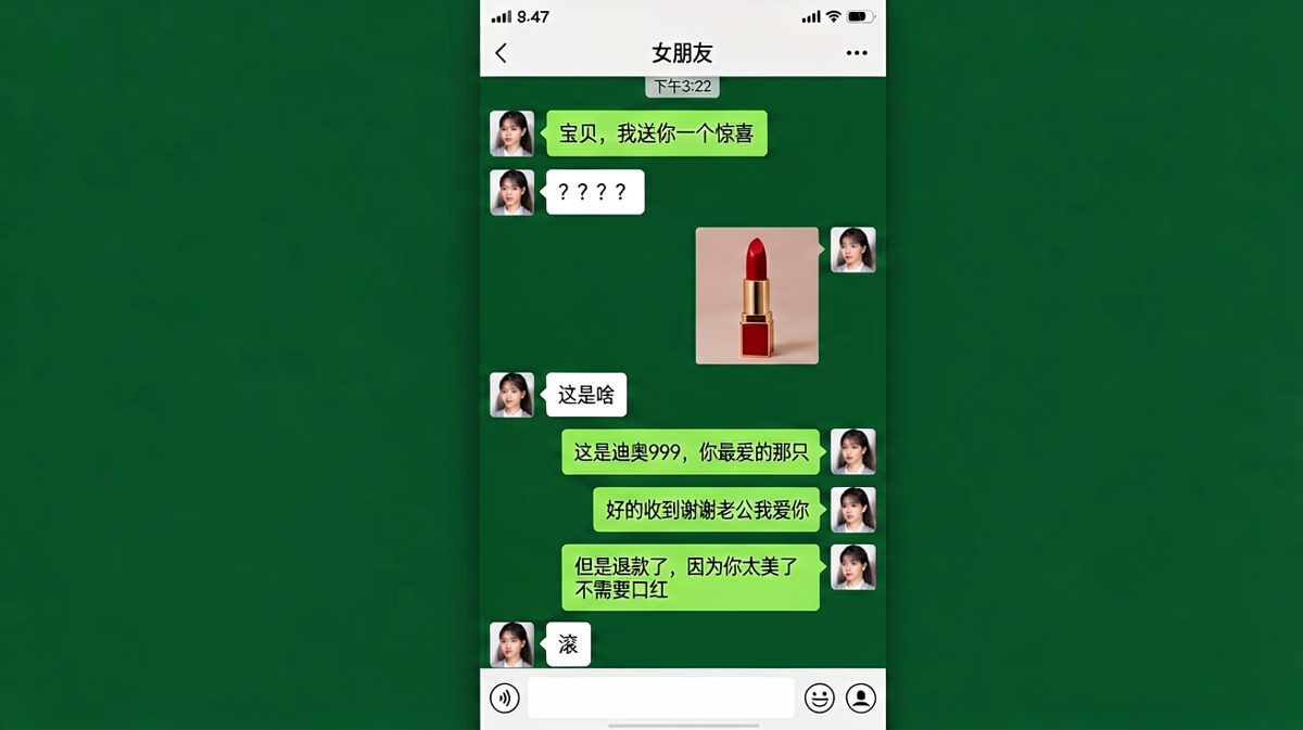 送礼物后秒退款，用土味情话终结一切
