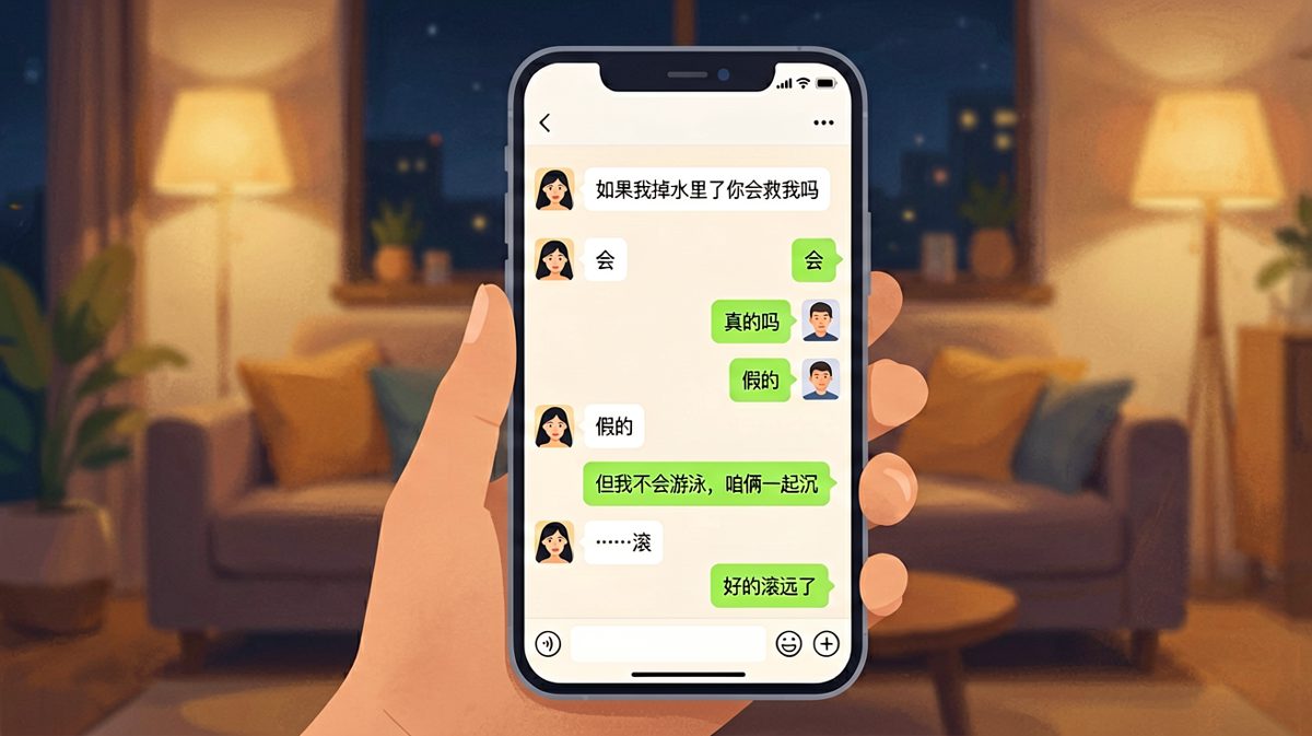 女生测试男友求生欲，男生反向操作直接躺平。
