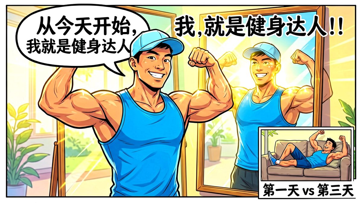 刚办健身卡时的自信，以及三天后的真实