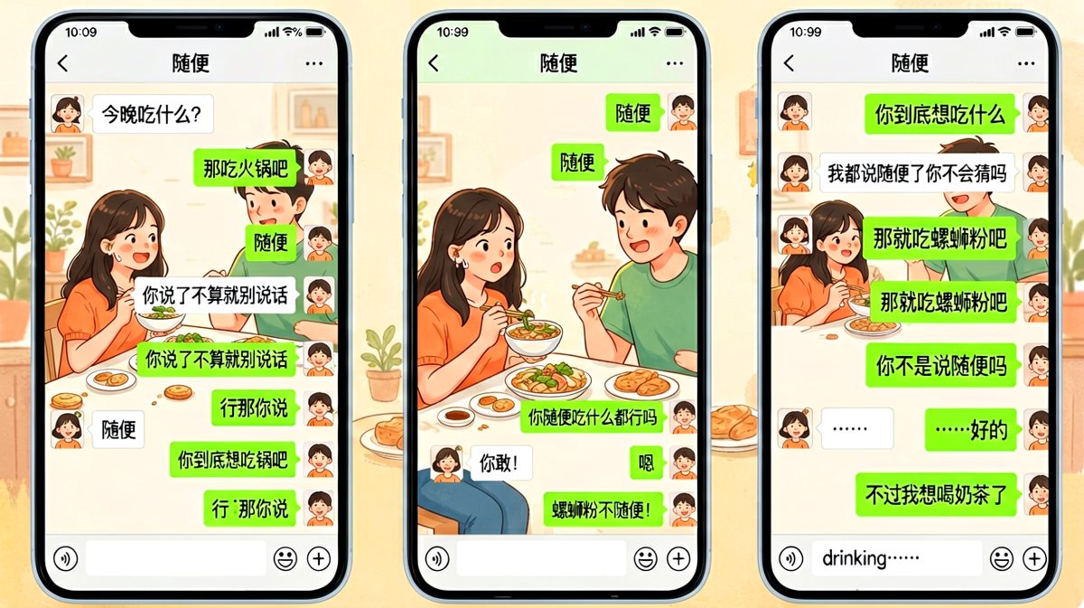 '随便'二字的终极陷阱，男生濒临崩溃。