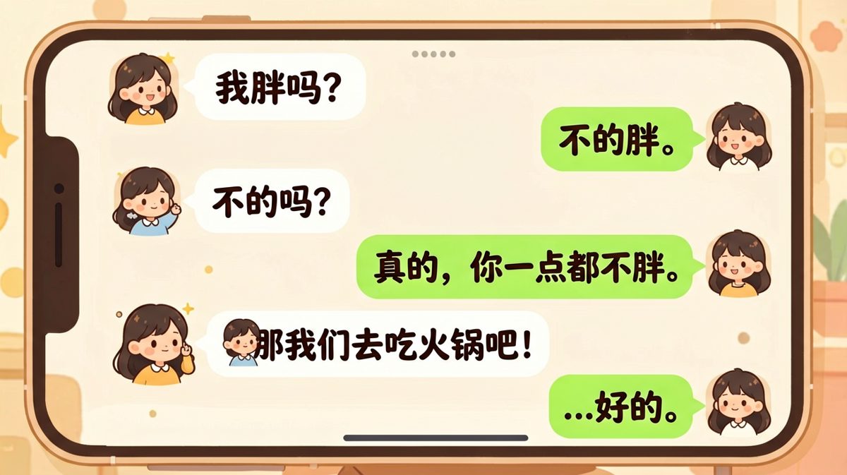 女生问胖不胖是送分题，结果最后却要拉男友吃火锅