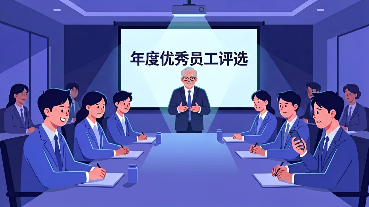 老板说："今年优秀员工只有一个名额，大家竞争很激烈。" 员工小李举手："那我能不能申请把您这个老板的位置也让出来？反正也是一个人干，图个公平。" 全场安静了三秒。"