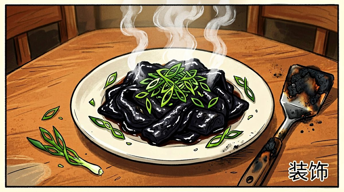 嗯……这道菜我叫它'暗黑系焗虾'，有点创意。