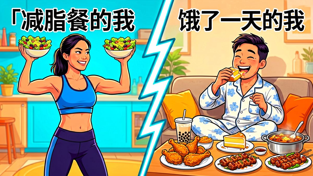 我的减肥计划：明天一定，明天一定，明天一定。