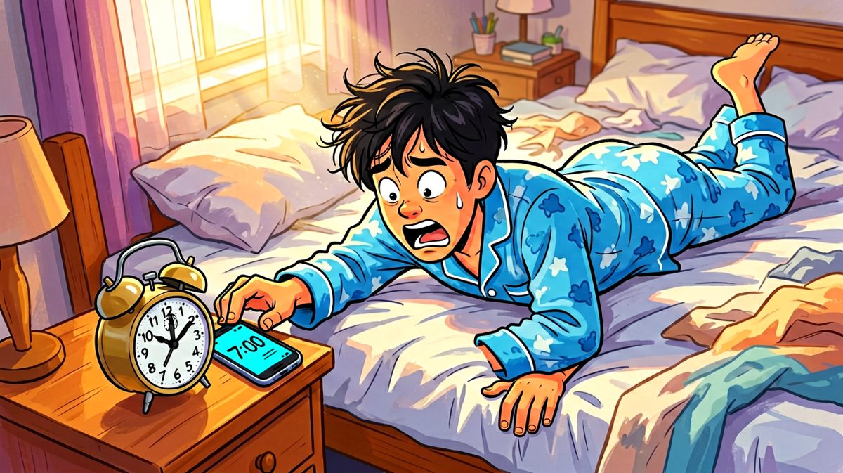 第一格：闹钟响了！必须立刻起来！