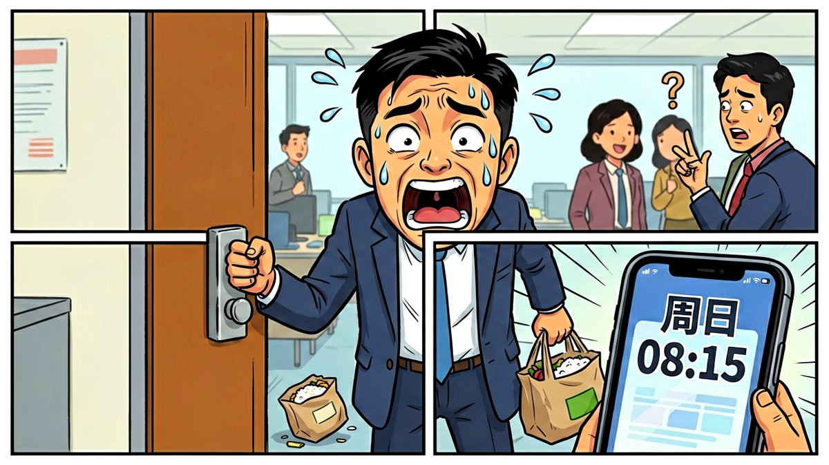 手机一按，原来今天周日——社死现场