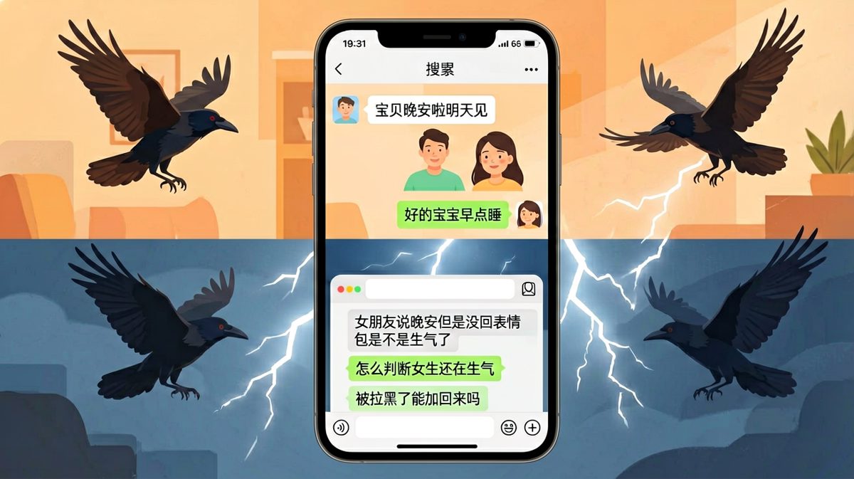 甜言蜜语背后，男生已经开始了亡命搜索