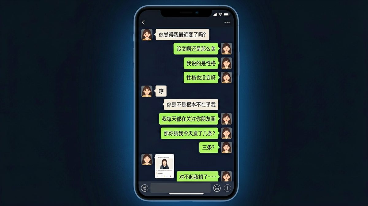 朋友圈测爱测试——男生全军覆没