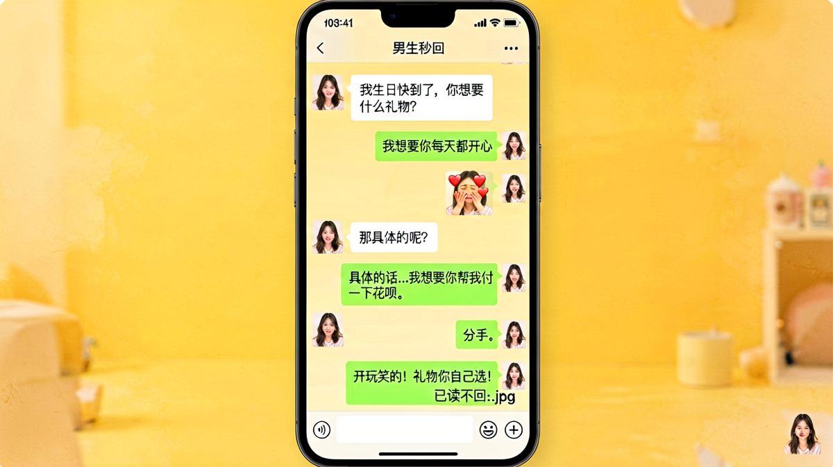 深情告白之后，一句花呗直接翻车。