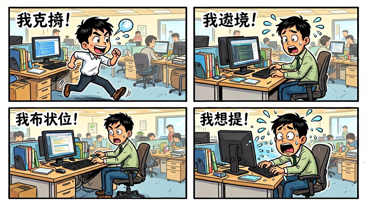 冲到工位发现有人坐了我的位置