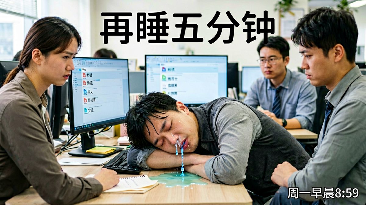 打工人的闹钟从来都是梦里的闹钟先响