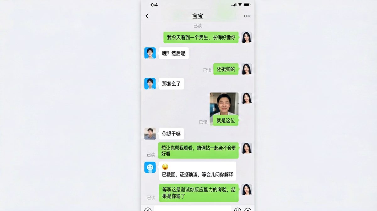夸别的男生帅是送命题，但反转后变成「考验」更惨