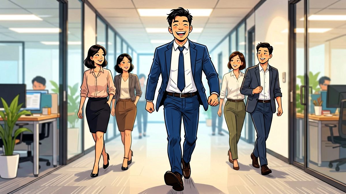 自信满满走向工位，却感觉众人目光异样