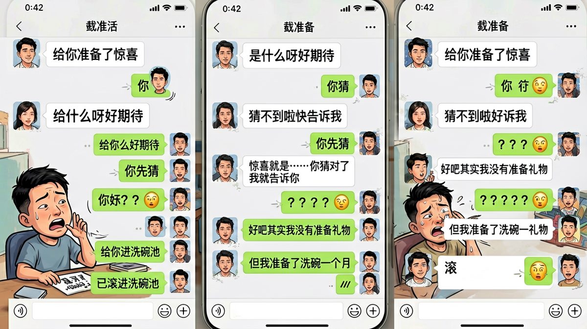 惊喜没了，但男人的命还在。