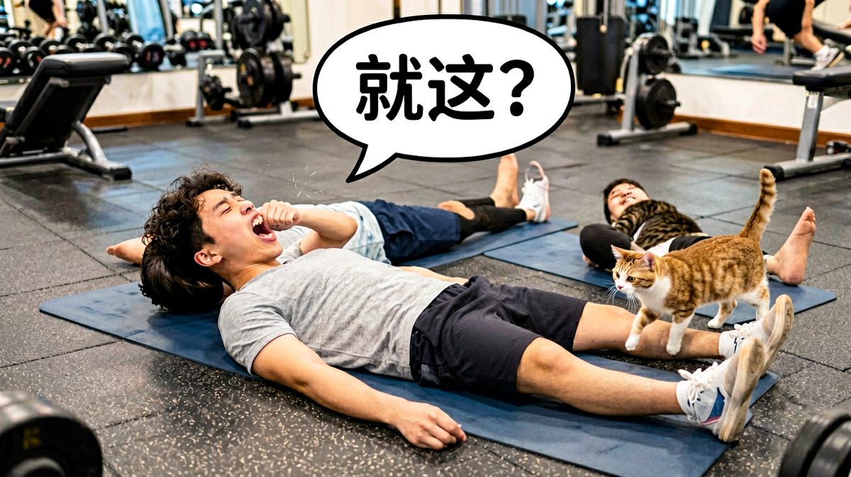 运动不到十分钟就倒地不起，连猫都看不起你