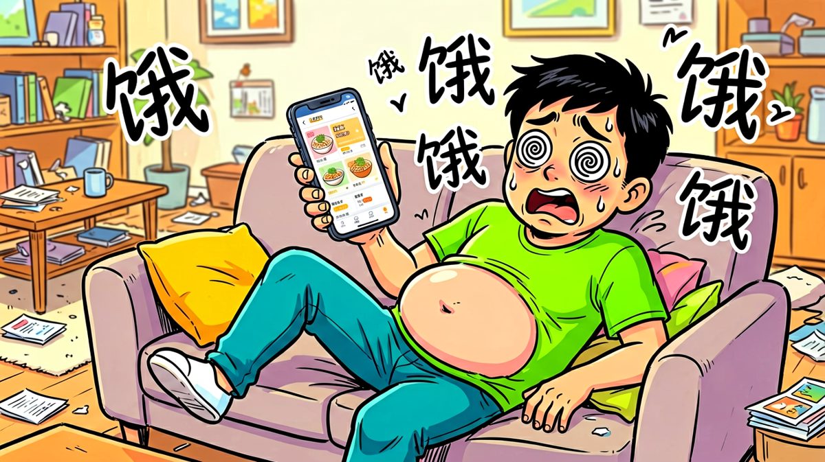 饿到灵魂出窍，只能靠外卖续命