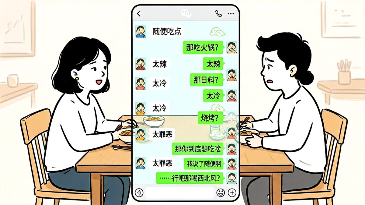 '随便'是情侣对话中最难的命题