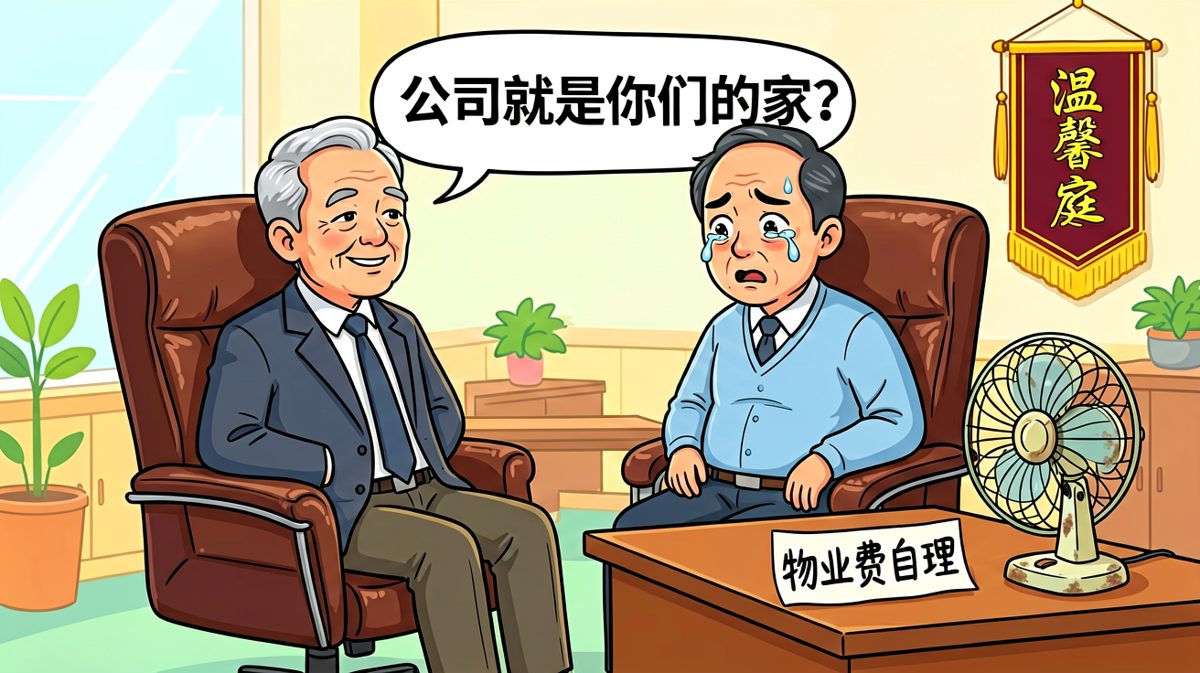 老板：公司就是你的家 → 结果家人要自己交物业费