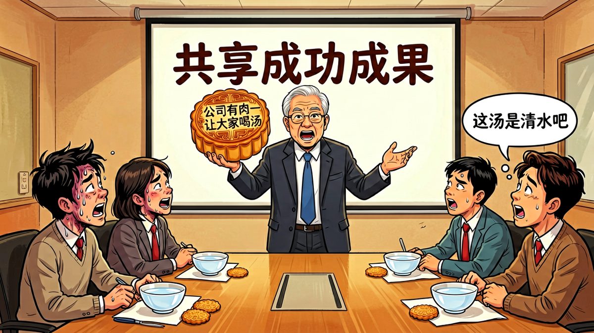 老板：有肉一定让大家喝汤 → 结果汤是清水饼是小饼