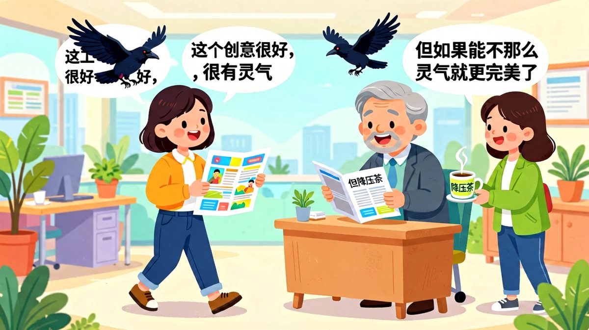 老板：创意很好很有灵气 → 但能不能不那么灵气