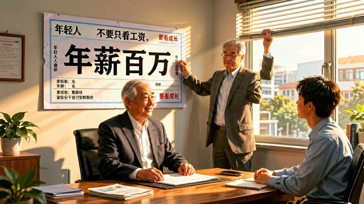 老板：不要只看工资要看成长 → 自己年薪百万却遮得严严实实