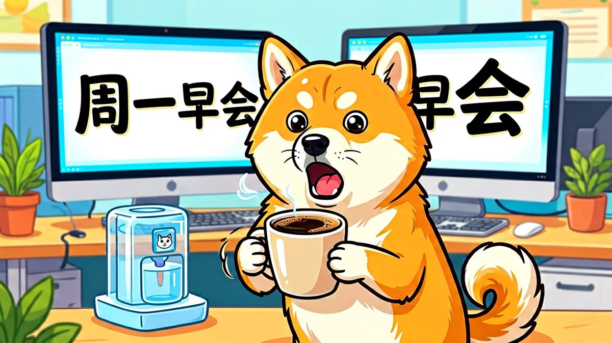 周一早会时的内心崩溃表情