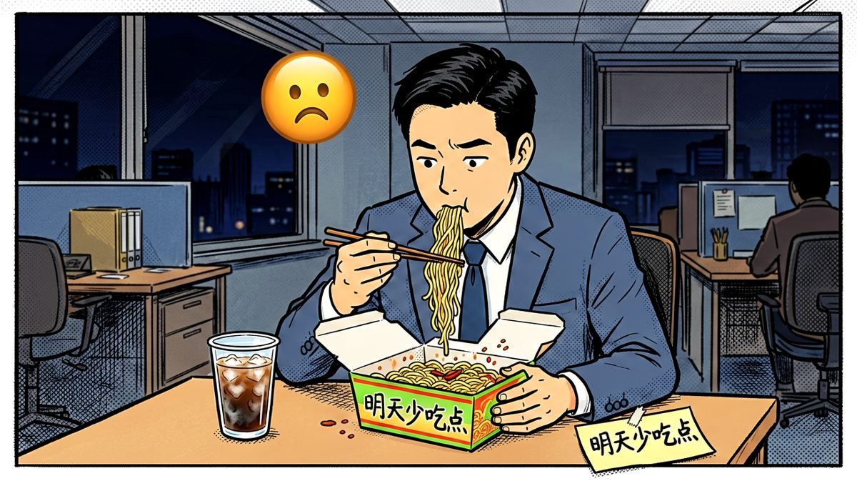 夜幕降临，独自吃完这碗洒了一半的麻辣烫，人生何尝不是如此。