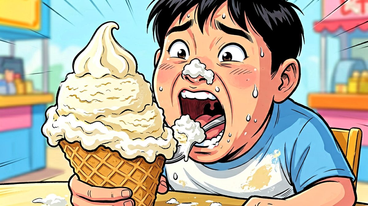吃了一半，主角开始后悔了